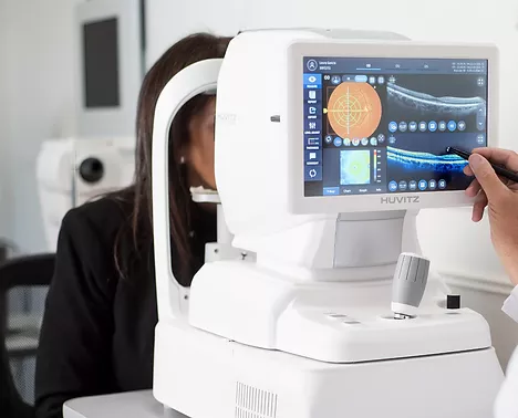 Tomografía de coherencia óptica OCT para diagnóstico de retina y mácula