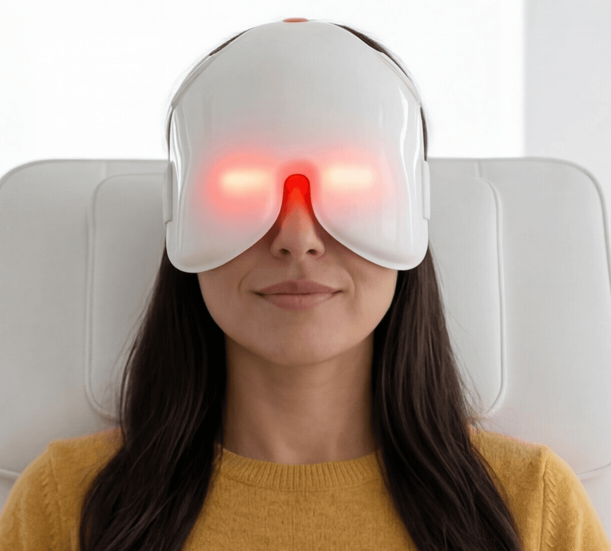 Paciente recibiendo tratamiento Eye-Light para ojo seco en Centro Oftalmológico Arcos